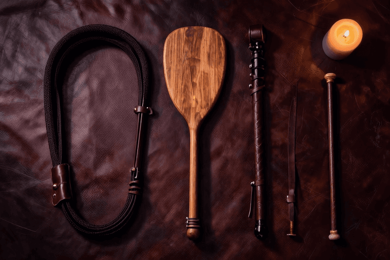 フロッガー・パドル・乗馬鞭・ケーン——4つの叩く道具、痛みと快感はこんなに違う