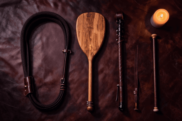 フロッガー・パドル・乗馬鞭・ケーン——4つの叩く道具、痛みと快感はこんなに違う