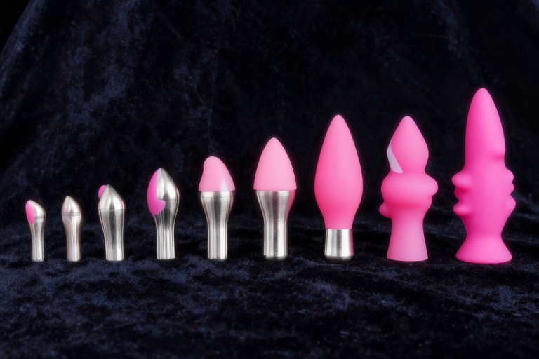 アナルプラグとダイレーターのサイズアップのイメージ