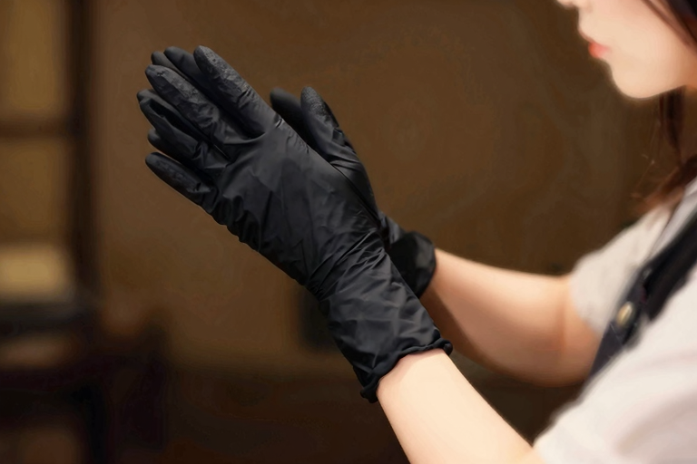 ニトリル手袋とルーブの準備イメージ