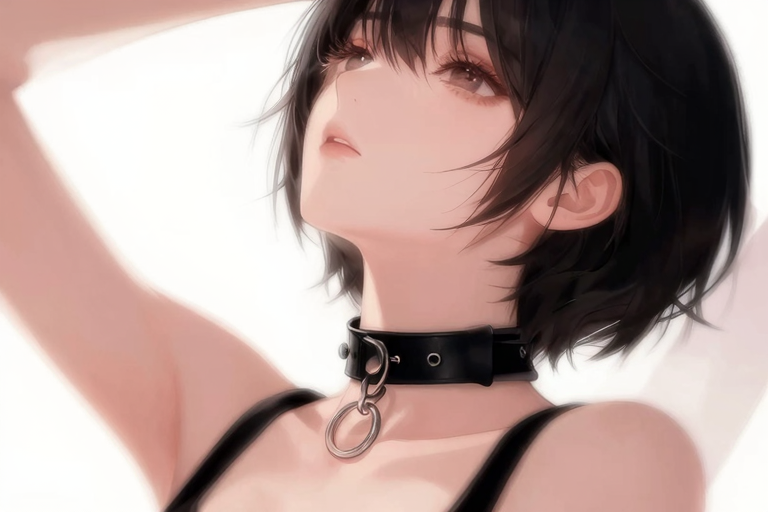 首輪とリードの雰囲気——革製カラーとDリング