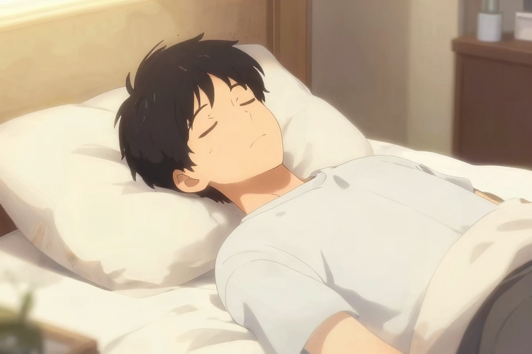 1boy, adult man relaxing on sofa with peaceful expression, warm interior lighting, afternoon light through window, clean comfortable room, contemplative mood, no explicit content, anime style, masterpiece, very aesthetic, score_9, score_8_up