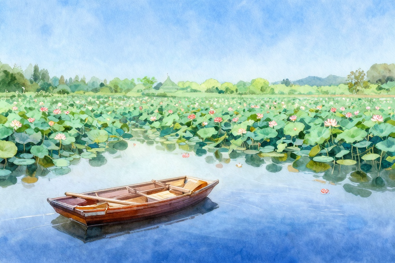 不忍池と蓮の風景イメージ